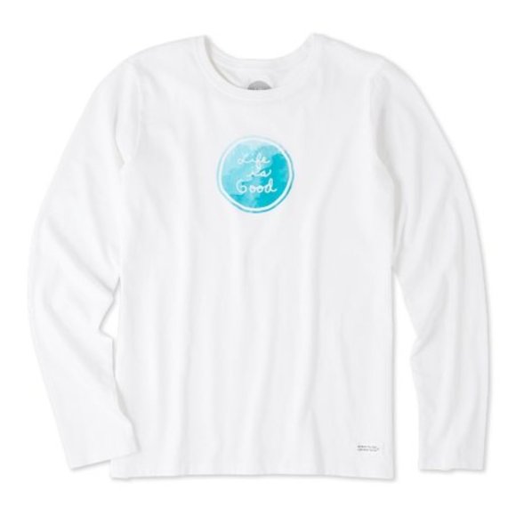 Life Is Good Tops - Life is Good Watercolor Long Sleeve Crusher Tee